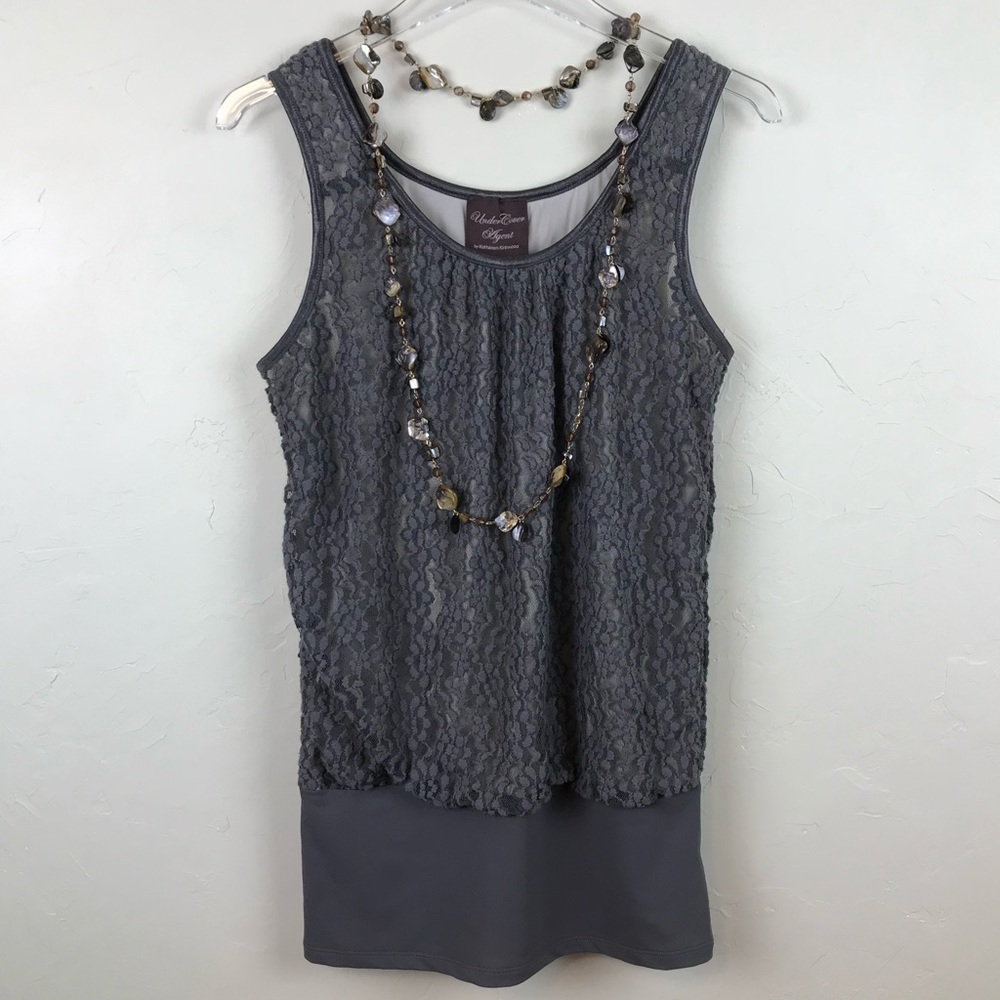 UNDER COVER AGENT Lace Cami with Tuck-In Panel M